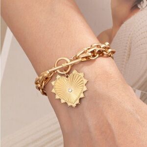 Heart Pendant Bracelet